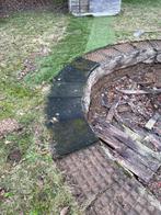 GRATIS Trampoline rubberen tegels/bescherming, Ophalen, Gebruikt