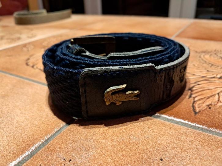 Lacoste vintage leren marineriem, Kleding | Heren, Riemen en Ceintuurs, Gedragen, Riem of Ceintuur, Minder dan 95 cm, Overige kleuren
