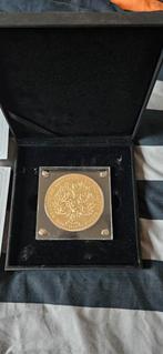 Herdenkings munt brons/24krt verguld, Postzegels en Munten, Ophalen