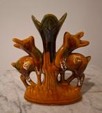 Jugendstil vaasje/ beeldjes met 2 hertjes, Ophalen of Verzenden
