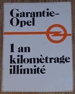 Vintage sticker Garantie Opel 1 an kilomètrage illimité, Verzamelen, Auto of Motor, Ophalen of Verzenden, Zo goed als nieuw