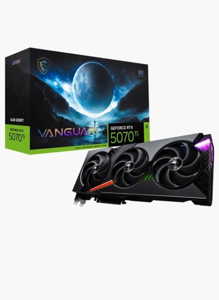 MSI GeForce RTX 5070 Ti 16G VANGUARD SOC, Computers en Software, Videokaarten, Zo goed als nieuw, Nvidia, PCI, Ophalen