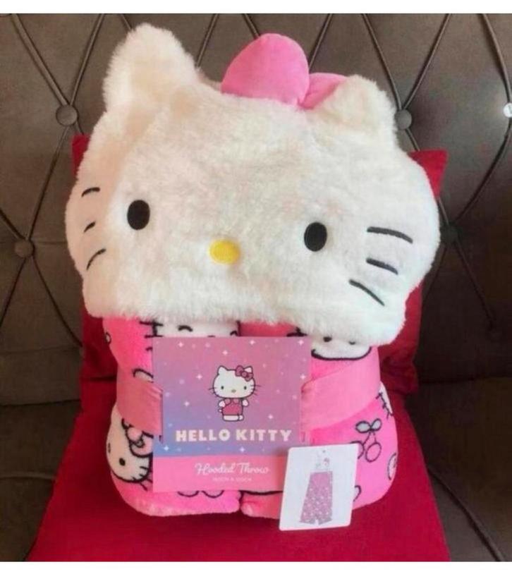 Hello Kitty - Couverture à capuche 150 x 120 cm nouvelle, Enfants & Bébés, Couvertures, Sacs de couchage & Produits pour emmailloter