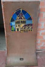 Leffe, bord, glas in lood, verlichting, 2 stuks., Verzamelen, Biermerken, Ophalen, Gebruikt, Reclamebord, Plaat of Schild, Leffe