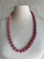 Rood/witte Kralenketting, Ophalen of Verzenden, Gebruikt, Rood, Overige materialen