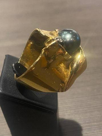 Unieke ring van kunstgoudsmid J.P.De Saedeleer - 24 kt beschikbaar voor biedingen