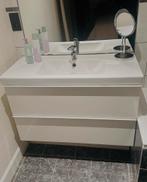 Badkamermeubel met 2 lades , met lavabo en kraan, Huis en Inrichting, Badkamer | Badkamermeubels, Ophalen, 100 tot 150 cm, Zo goed als nieuw