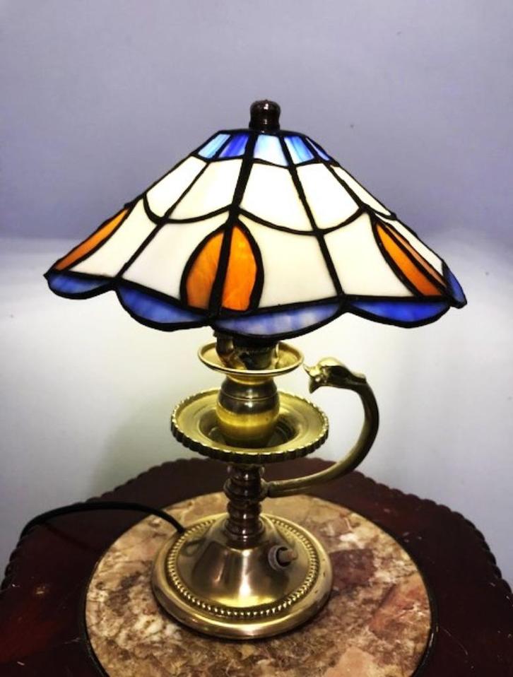 Lamp Tiffany stijl, Antiek en Kunst, Antiek | Verlichting, Ophalen of Verzenden