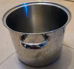 Grote roestvrijstalen pot/steelpan - geen inductie, Ophalen, Inox, Gebruikt, Keramische plaat