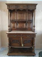 Antieke eiken kast met marmerblad, Antiek en Kunst, Ophalen