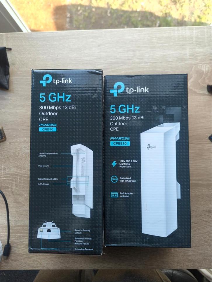 2x TP-Link CPE510 Outdoor WiFi Antenne – Perfecte staat, Computers en Software, WiFi-versterkers, Ophalen