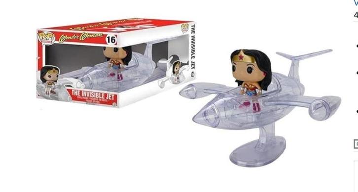 COLLECTORS ITEM  Wonder Woman's the Invisible Jet Pop Vinyl, Verzamelen, Film en Tv, Nieuw, Actiefiguur of Pop, Ophalen