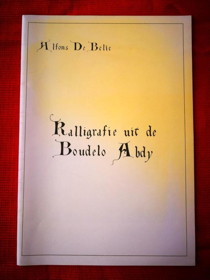Boekje over kalligrafie uit de Boudelo-abdij (BG132 ), Boeken, Geschiedenis | Stad en Regio, Gelezen, Ophalen of Verzenden