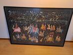 Grande peinture indienne peinte à la main 144 cm sur 98,5 cm, Antiquités & Art, Enlèvement