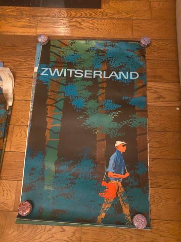 Ancienne affiche de promotion pour la Suisse, Collections, Enlèvement ou Envoi, Comme neuf
