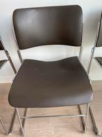 David Rowland 40/4 stoelen groen en oranje, Huis en Inrichting, Stoelen, Vijf, Zes of meer stoelen, Gebruikt, Metaal, Ophalen