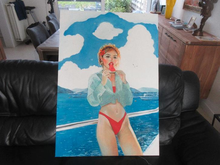 opkomende kunstenaars, Antiek en Kunst, Kunst | Schilderijen | Klassiek, Ophalen of Verzenden