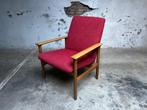 Scandinavische vintage fauteuil in massief palissanderhout, Ophalen, Hout, Minder dan 75 cm, Vintage