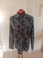 lange blouse. Verfijnd chique patroon. 100% katoen. T. S/M, Ophalen of Verzenden, Zo goed als nieuw, Maat 36 (S), Blauw