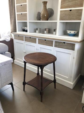 Petite table ronde bois brun | 50 cm, Enlèvement
