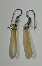 Beige lange oorhangers, Handtassen en Accessoires, Oorbellen, Ophalen of Verzenden, Nieuw, Beige, Hangers