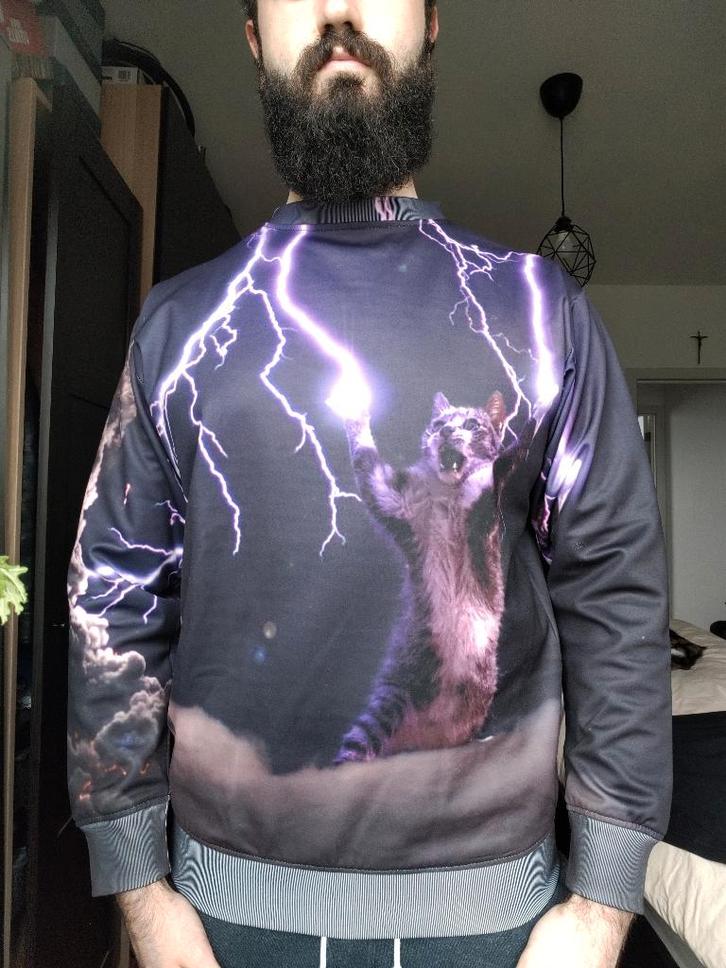 trui Scruffy Swanks met print (medium), Kleding | Heren, Truien en Vesten, Zo goed als nieuw, Maat 48/50 (M), Overige kleuren