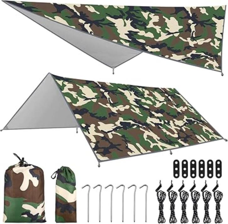 Tarp Camping 3 x 3 | waterdicht | campingzeil | Nieuw, Hobby en Vrije tijd, Overige Hobby en Vrije tijd, Nieuw, Verzenden