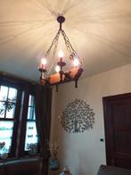 lustre a 4 branches, Enlèvement, Comme neuf, Bois, Ancien