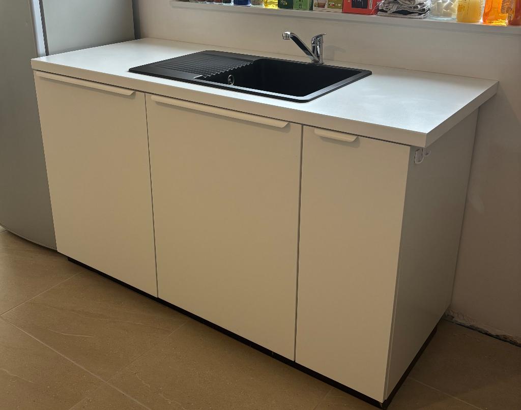 Keukenblok, Huis en Inrichting, Keuken | Keukenelementen, Gebruikt, Wit, Crème, Ophalen