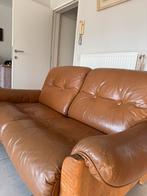 Kwaliteitsvolle eiken salonset in echt leder, Huis en Inrichting, Gebruikt, Minder dan 75 cm, 150 tot 200 cm, Tweepersoons