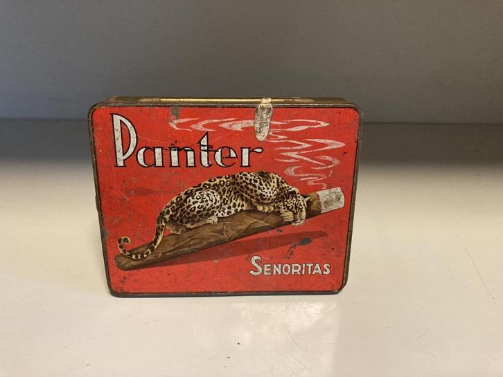 Panter senoritas sigaren, Verzamelen, Blikken, Gebruikt, Overige, Overige merken, Ophalen of Verzenden