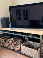 Meuble tv - rangement bûches, Maison & Meubles, Métal, Moins de 100 cm, 150 à 200 cm, Comme neuf