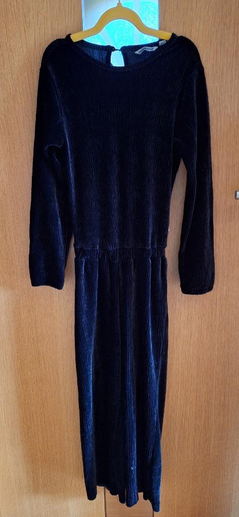 Moodstreet zwarte velours jumpsuit 122-128, Kinderen en Baby's, Kinderkleding | Maat 122, Zo goed als nieuw, Meisje, Overige typen