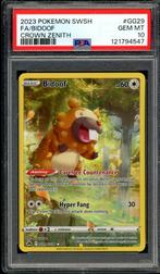 Bidoof [Full Art] PSA 10 - GG29/GG70 - Crown Zenith 2023, Ophalen of Verzenden, Zo goed als nieuw, Losse kaart