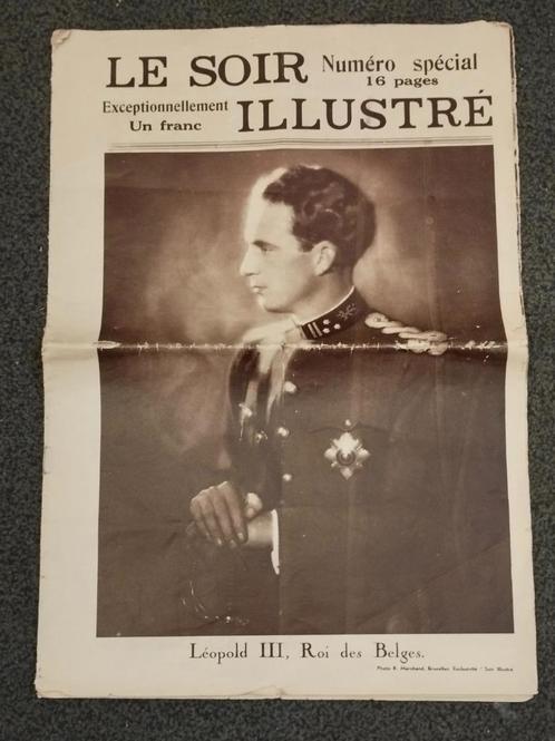Soir illustré Begrafenis Albert I toetreding van Leopold III, Verzamelen, Koningshuis en Royalty, Gebruikt, Tijdschrift of Boek