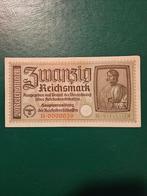 20 Reichsmark Allemagne Seconde Guerre mondiale, Timbres & Monnaies, Enlèvement ou Envoi, Allemagne, Billets en vrac