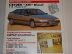 revue technique citroen XM diesel TD de 1989-1995, Citroën, Utilisé, Enlèvement ou Envoi, RTA