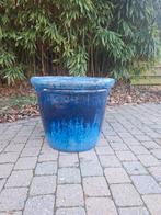 blauwe plantenpot, Enlèvement, Pierre, Intérieur