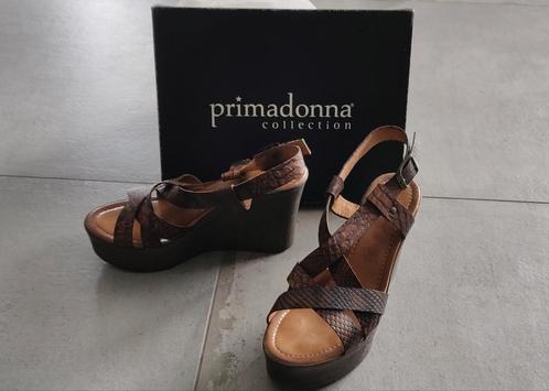 Sandales compensées Primadonna Collection en cuir T39, Kleding | Dames, Schoenen, Gedragen, Pumps, Bruin, Verzenden