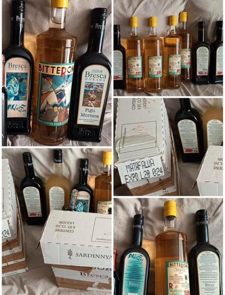 SARDAIGNE 11 SUPER FLESSEN. = 8 BRESCA DORADA & 3 BITTEROMA, Verzamelen, Wijnen, Nieuw, Overige typen, Italië, Vol, Ophalen