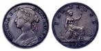 Victoria (1837-1901), Farthing, 1860, mule, bord dentelé, Timbres & Monnaies, Monnaies | Europe | Monnaies non-euro, Enlèvement ou Envoi