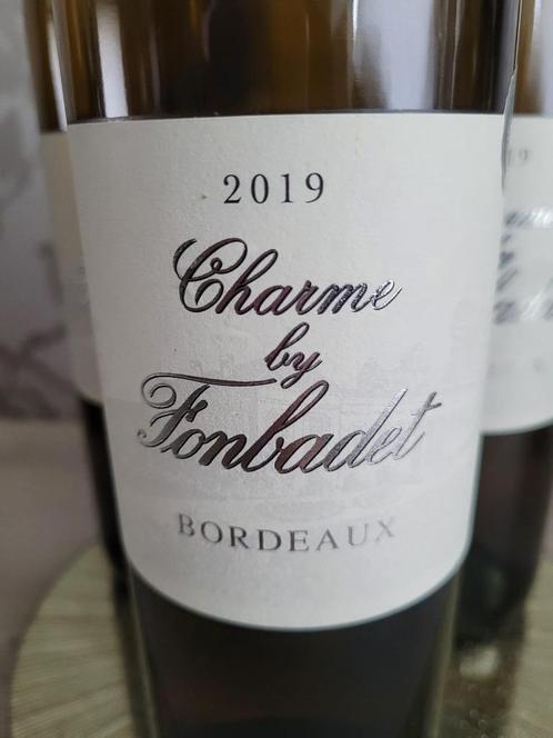 witte wijn Bordeaux, 2019, Charme by Fonbadet 3st= 15€, Collections, Vins, Neuf, Vin blanc, France, Pleine, Enlèvement