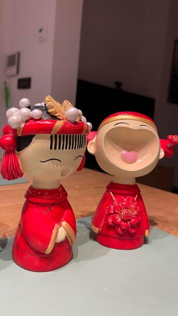 Chinees houten bruidspaar – handgemaakt beschikbaar voor biedingen