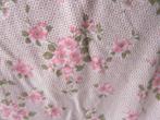 drap housse vintage en flanelle à motif floral 120x190 cm, Autres dimensions, Drap-housse ou Taie d'oreiller, Rose, Utilisé