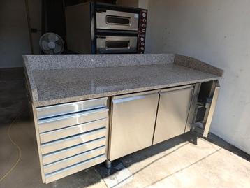 pizza oven 6x2 Diamond, deegmenger, koelwerkbank  beschikbaar voor biedingen