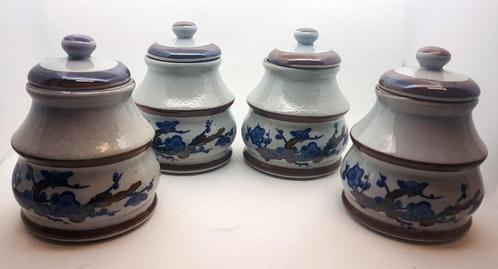 Anciens pots avec couvercles en céramique émaillés, Antiquités & Art, Antiquités | Email, Enlèvement ou Envoi
