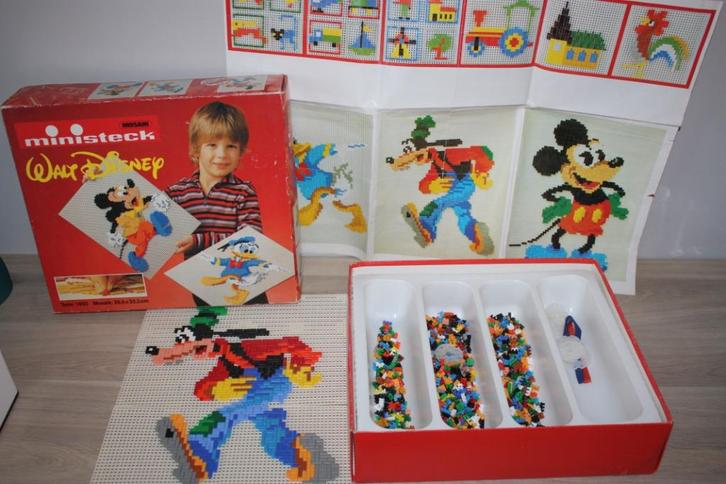 Walt Disney Ministeck , compleet in doos ,MIckey ,Goofy ..., Collections, Disney, Utilisé, Autres types, Autres personnages, Enlèvement ou Envoi