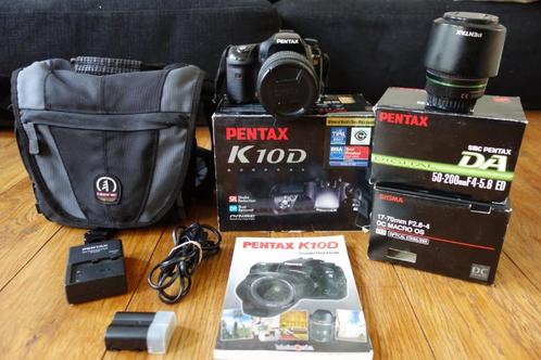 Pentax K10D + Objectif +  Accessoires, Audio, Tv en Foto, Fotocamera's Digitaal, Gebruikt, Spiegelreflex, Pentax, Ophalen