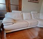 Witte lederen zetel van chateau d'ax, Ophalen, Gebruikt, Leer