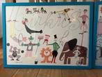 Set van 2 vrolijke kinderposters – Circus & Trein, Ophalen, Zo goed als nieuw, Wanddecoratie